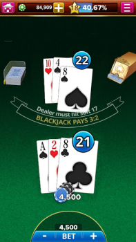 Herunterladen BLACKJACK 21! Kartenspiele für Android Bildschirmfoto 3