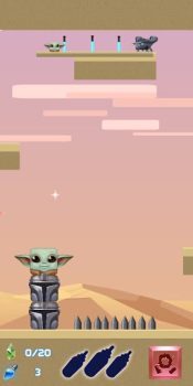 Herunterladen Square Baby Yoda: Cyber Casual Force Adventures Abenteuer für Android Bildschirmfoto 5