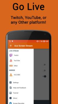 Herunterladen Ace Live Streaming Werkzeuge für Android Bildschirmfoto 2