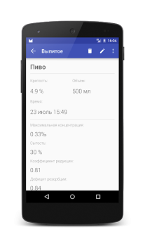 Herunterladen Алкометр Gesundheit & Fitness für Android Bildschirmfoto 6