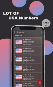 Herunterladen USA Number Receive SMS online Kommunikation für Android Bildschirmfoto 2