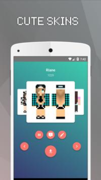 Herunterladen Girls Skins for Minecraft PE Werkzeuge für Android Bildschirmfoto 7