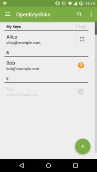 Herunterladen OpenKeychain: Easy PGP Kommunikation für Android Bildschirmfoto 2