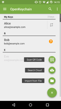 Herunterladen OpenKeychain: Easy PGP Kommunikation für Android Bildschirmfoto 3