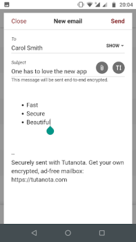 Herunterladen Secure Mail Client Tuta Kommunikation für Android Bildschirmfoto 2