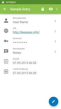 Herunterladen Keepass2Android Werkzeuge für Android Bildschirmfoto 2