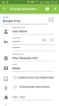 Herunterladen Keepass2Android Werkzeuge für Android Bildschirmfoto 3