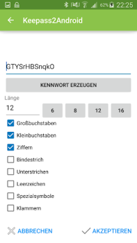 Herunterladen Keepass2Android Werkzeuge für Android Bildschirmfoto 4