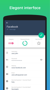 Herunterladen One Key: password manager Arbeit für Android Bildschirmfoto 6