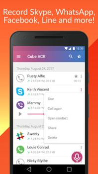 Herunterladen Call Recorder - Cube ACR Werkzeuge für Android Bildschirmfoto 2