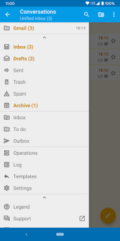 Herunterladen FairEmail, privacy aware email Kommunikation für Android Bildschirmfoto 2
