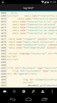 Herunterladen DroidEdit (free code editor) Arbeit für Android Bildschirmfoto 3