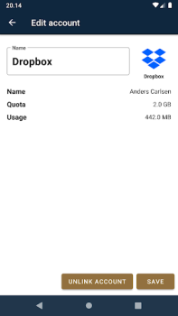 Herunterladen FolderSync Kommunikation für Android Bildschirmfoto 5