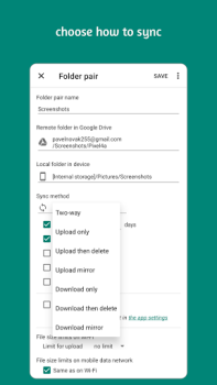 Herunterladen Autosync - File Sync & Backup Arbeit für Android Bildschirmfoto 4