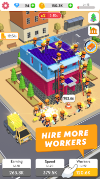 Herunterladen Idle Construction 3D Strategien für Android Bildschirmfoto 3