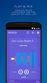 Herunterladen Splyce music player & automix Musik und Audio für Android Bildschirmfoto 2