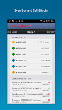 Herunterladen Perfect Money Finanzen für Android Bildschirmfoto 3