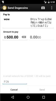 Herunterladen Dogecoin Wallet Finanzen für Android Bildschirmfoto 4