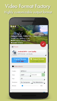 Herunterladen Video Format Factory Werkzeuge für Android Bildschirmfoto 3