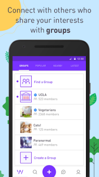 Herunterladen Whisper Soziales für Android Bildschirmfoto 2