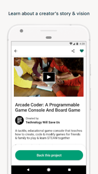 Herunterladen Kickstarter Soziales für Android Bildschirmfoto 2