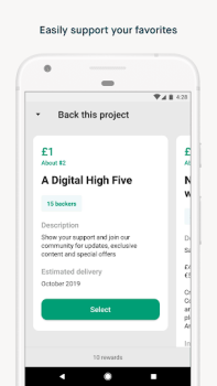 Herunterladen Kickstarter Soziales für Android Bildschirmfoto 3