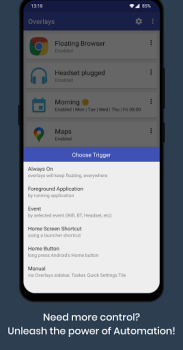 Herunterladen Overlays - Floating Launcher Arbeit für Android Bildschirmfoto 4