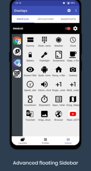 Herunterladen Overlays - Floating Launcher Arbeit für Android Bildschirmfoto 5