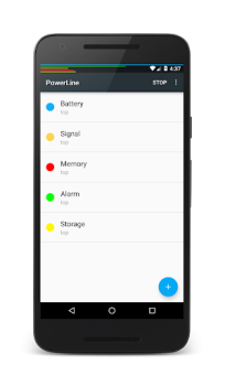 Herunterladen PowerLine: Status Bar meters Werkzeuge für Android Bildschirmfoto 2