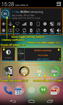 Herunterladen 2 Battery - Battery Saver Arbeit für Android Bildschirmfoto 3