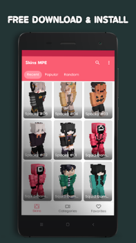 Herunterladen Skins for Minecraft PE Personalisierung für Android Bildschirmfoto 2
